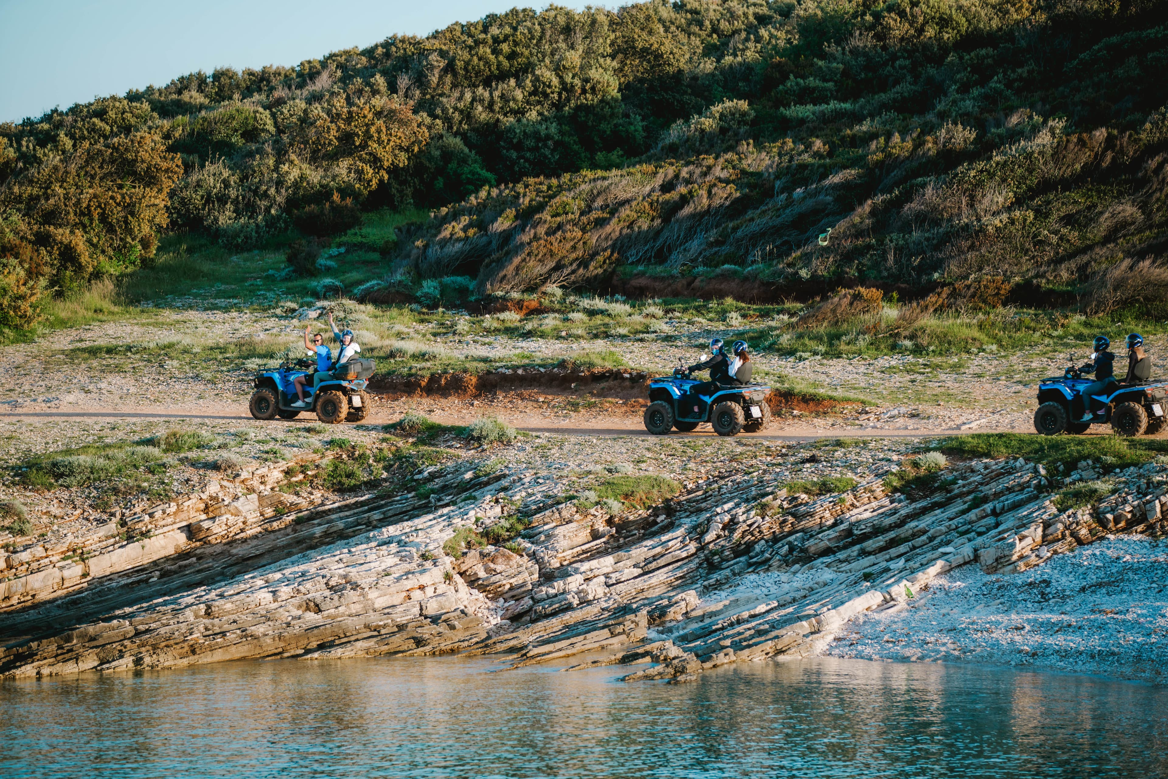 Enjoying the sea breeze on a flash ATV tour