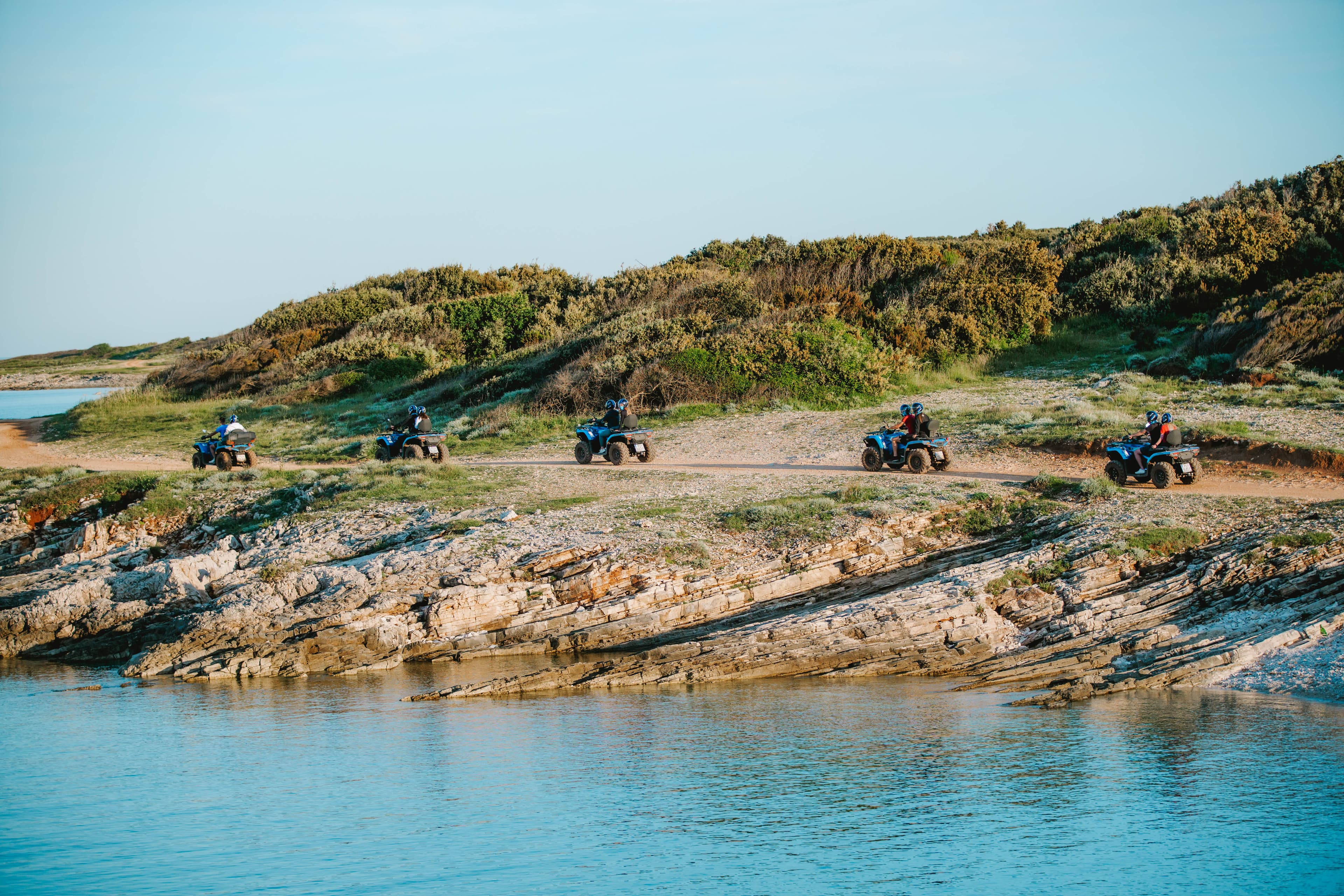 Exploring the Istrian coastline on a quad bike