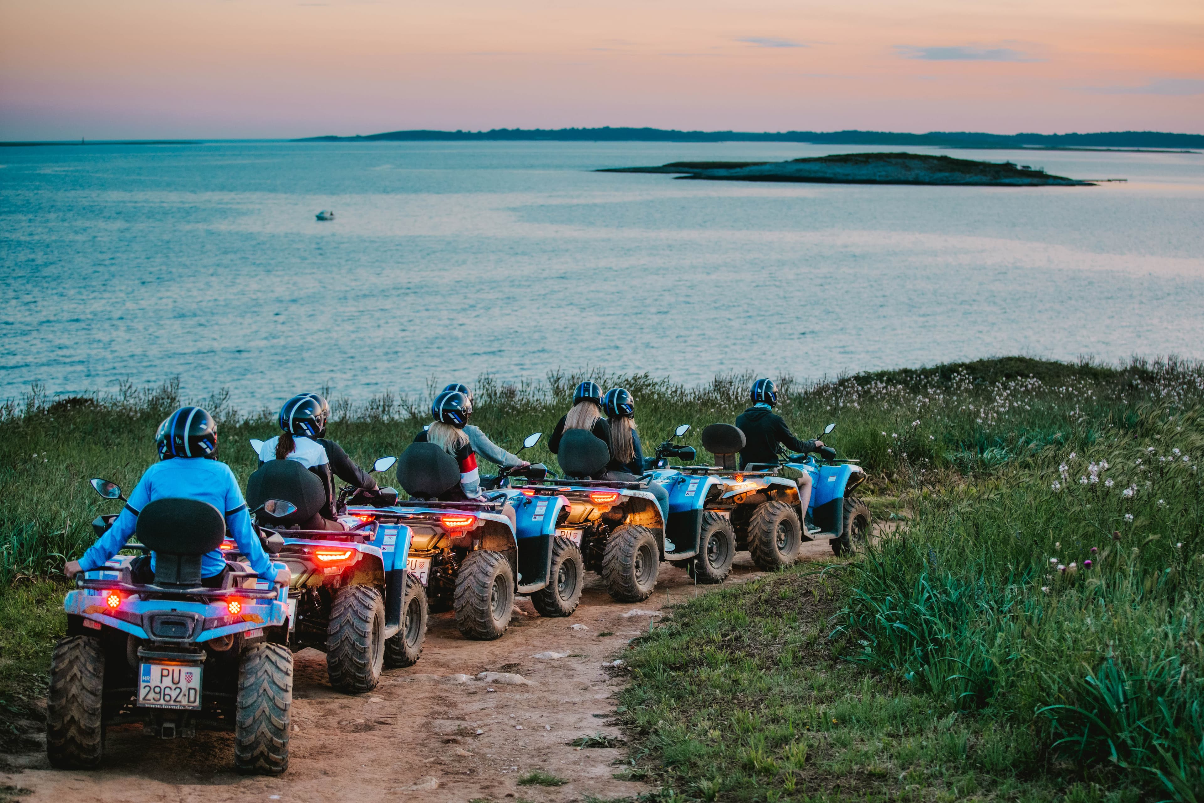 Scenic quad bike ride along the open coastline