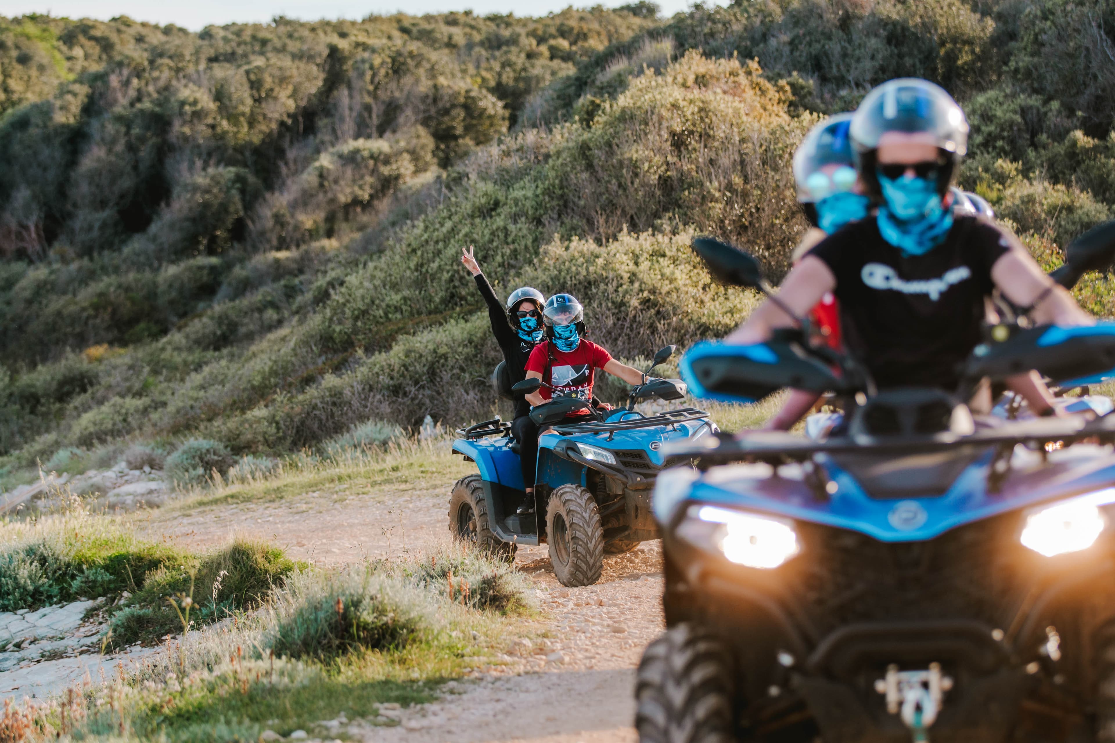 Discovering hidden beaches on a seaside quad tour