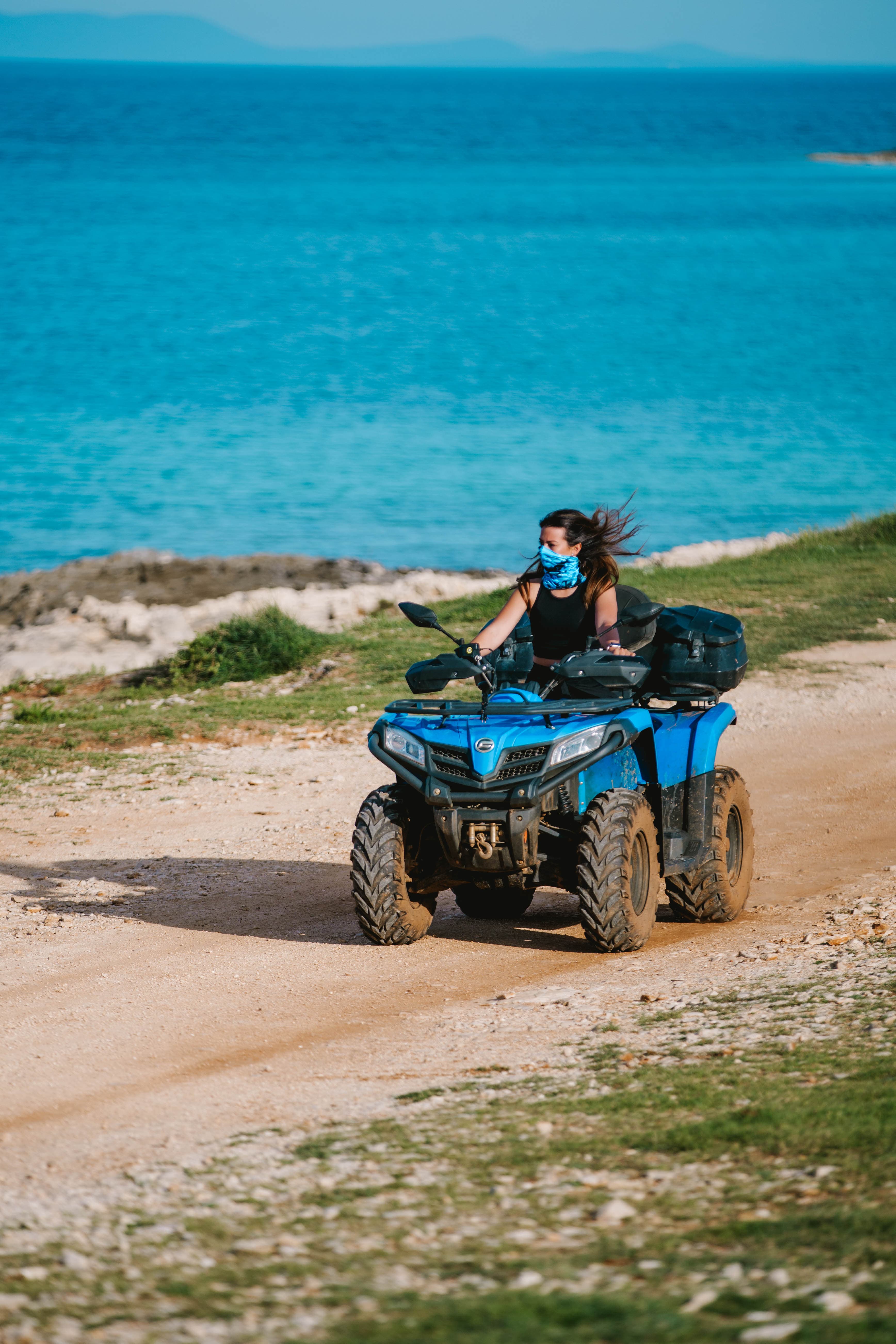 Enjoying the coastal scenery on an ATV